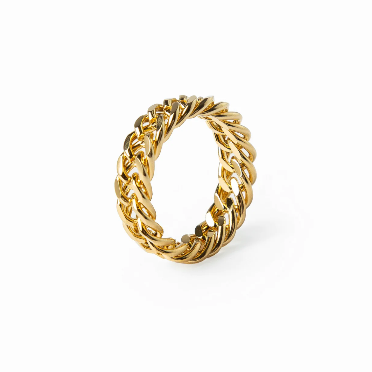 Ring Chain Curb Link Gold