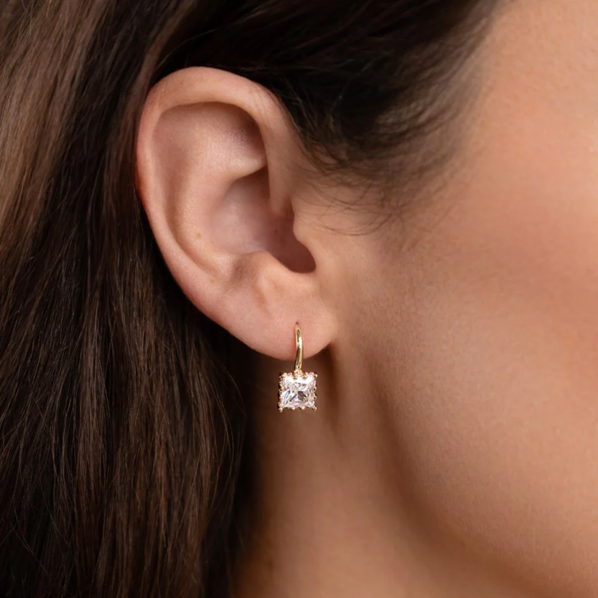 Crystal Square Delicate Earrings