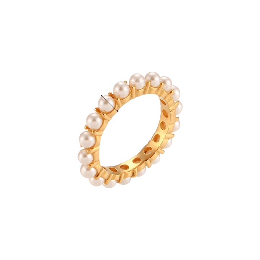 Elegant Pearl Round Ring