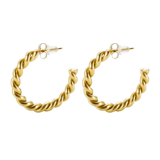 Spiral Twist Hoop Earrings