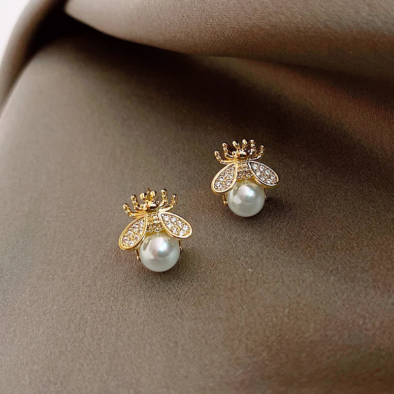 Pearl Bee Earrings