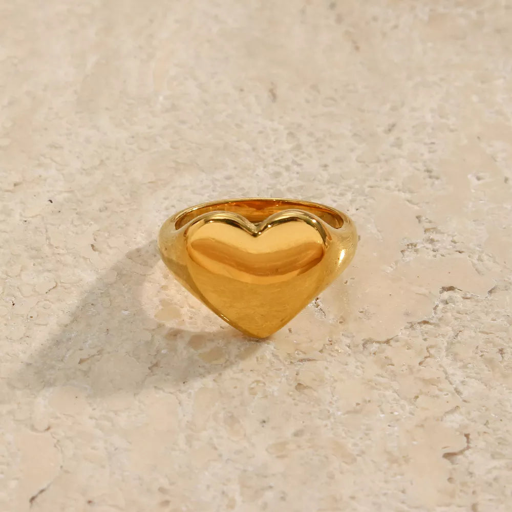 Wide Heart Ring