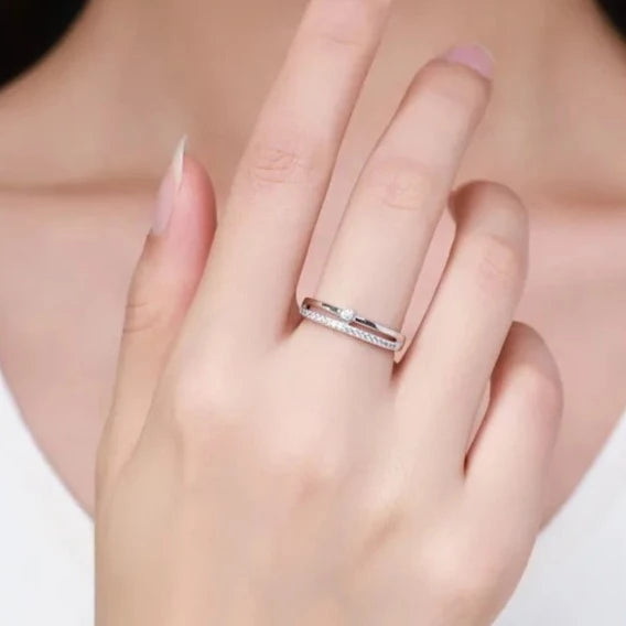 Silver Double Ring