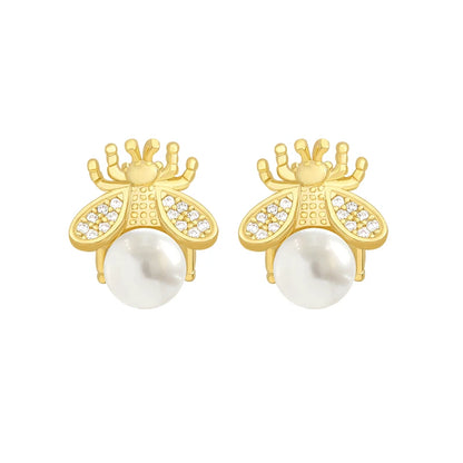 Boucles d'oreilles abeille en perles