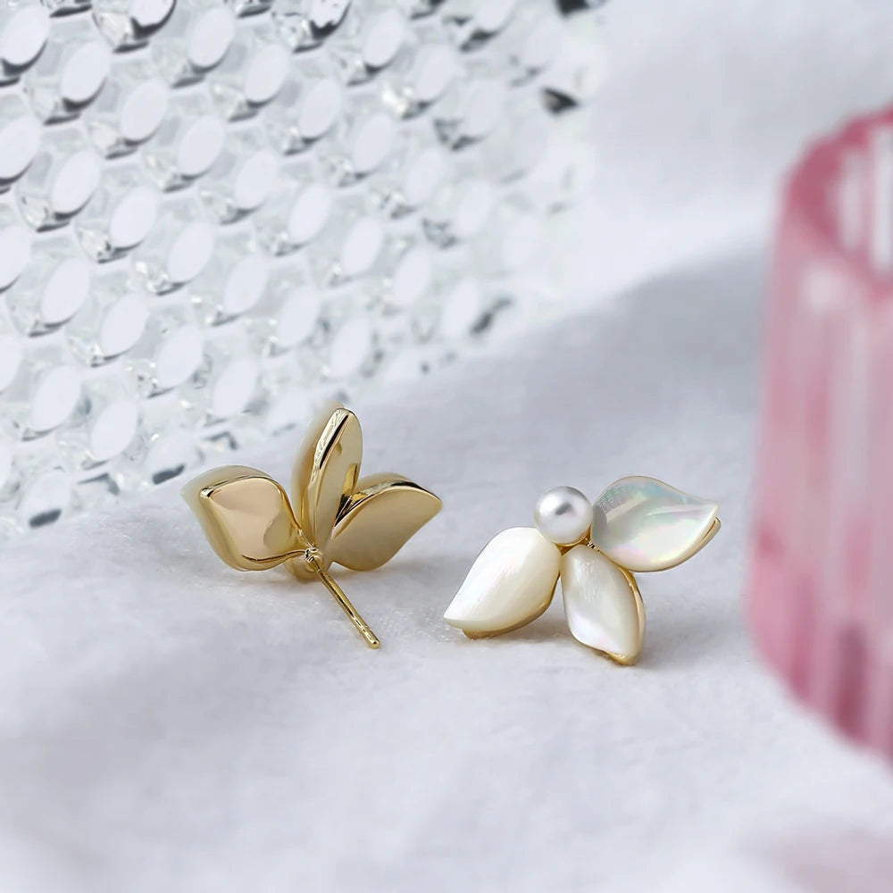 Natural Shell Flower Earrings