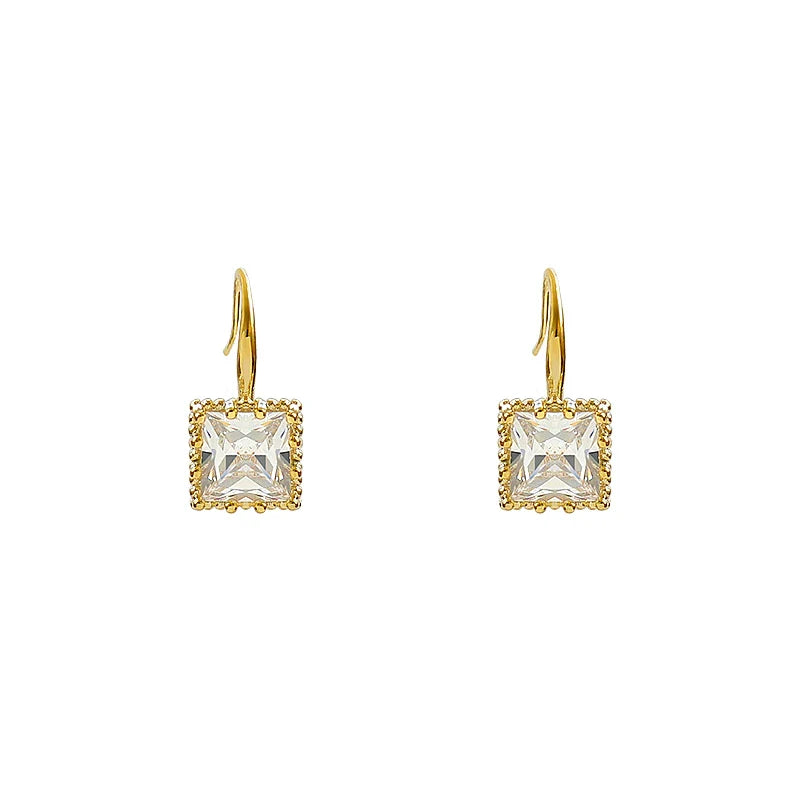 Crystal Square Delicate Earrings