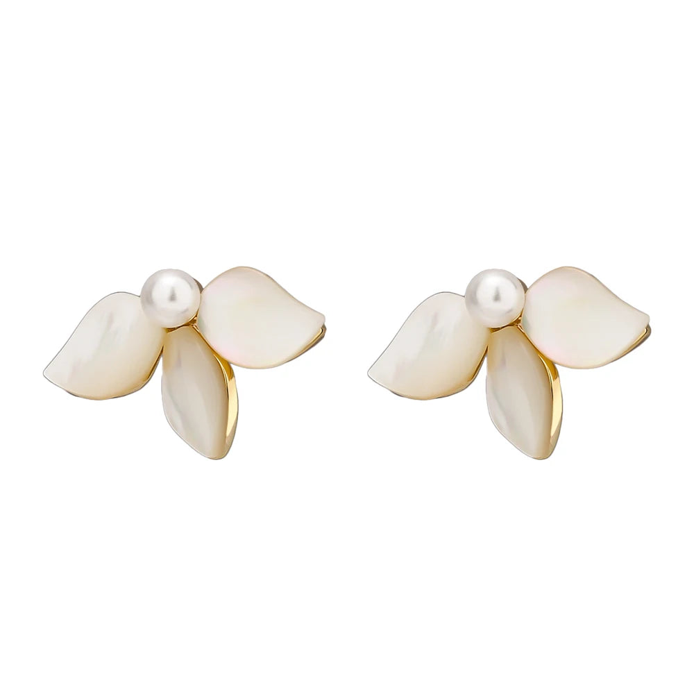 Natural Shell Flower Earrings