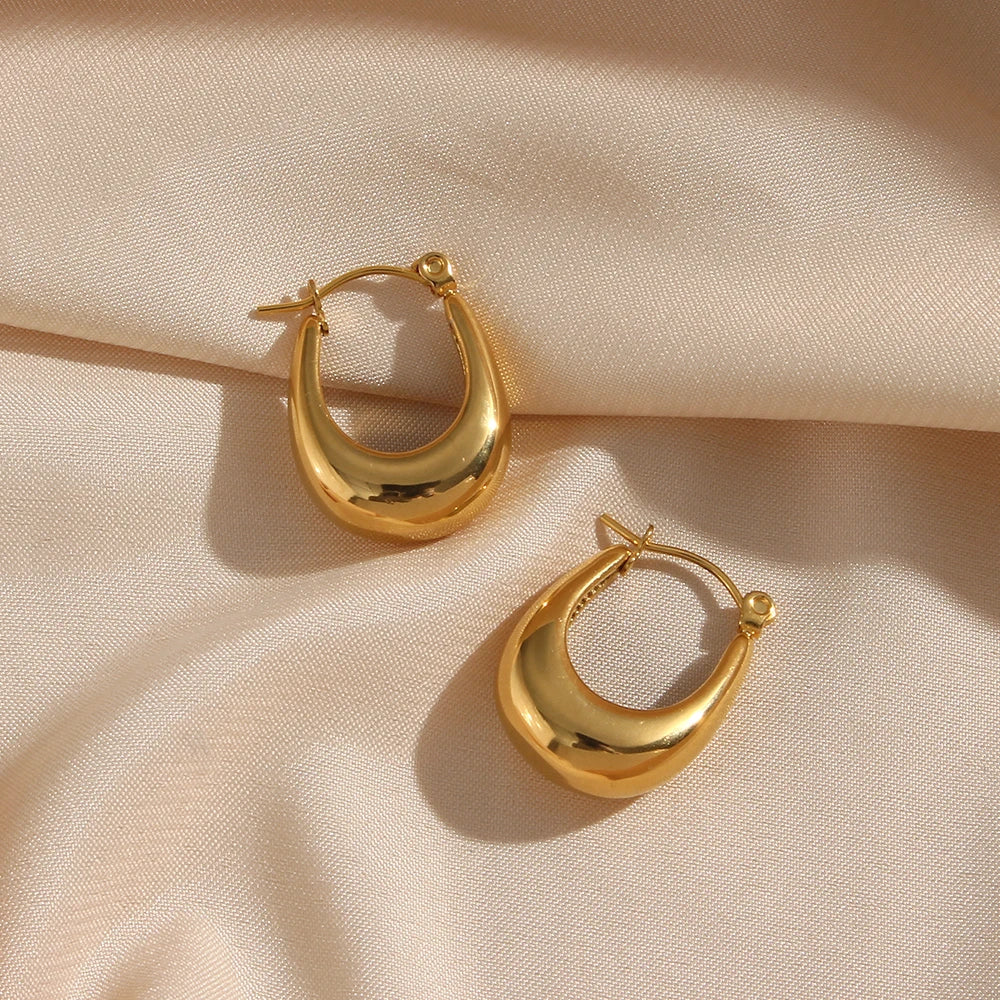 Hollow U Shape Hoop Earrings