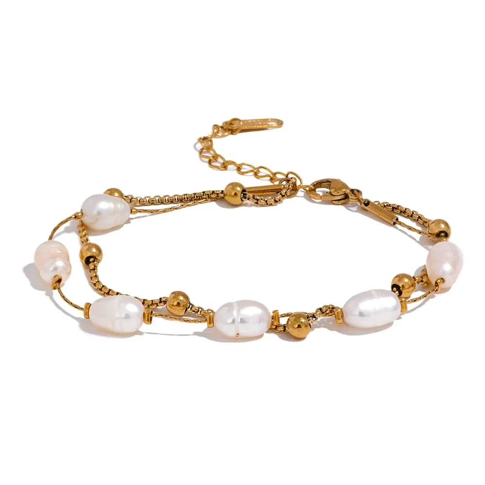 Natural Pearls Double Layer Bracelet