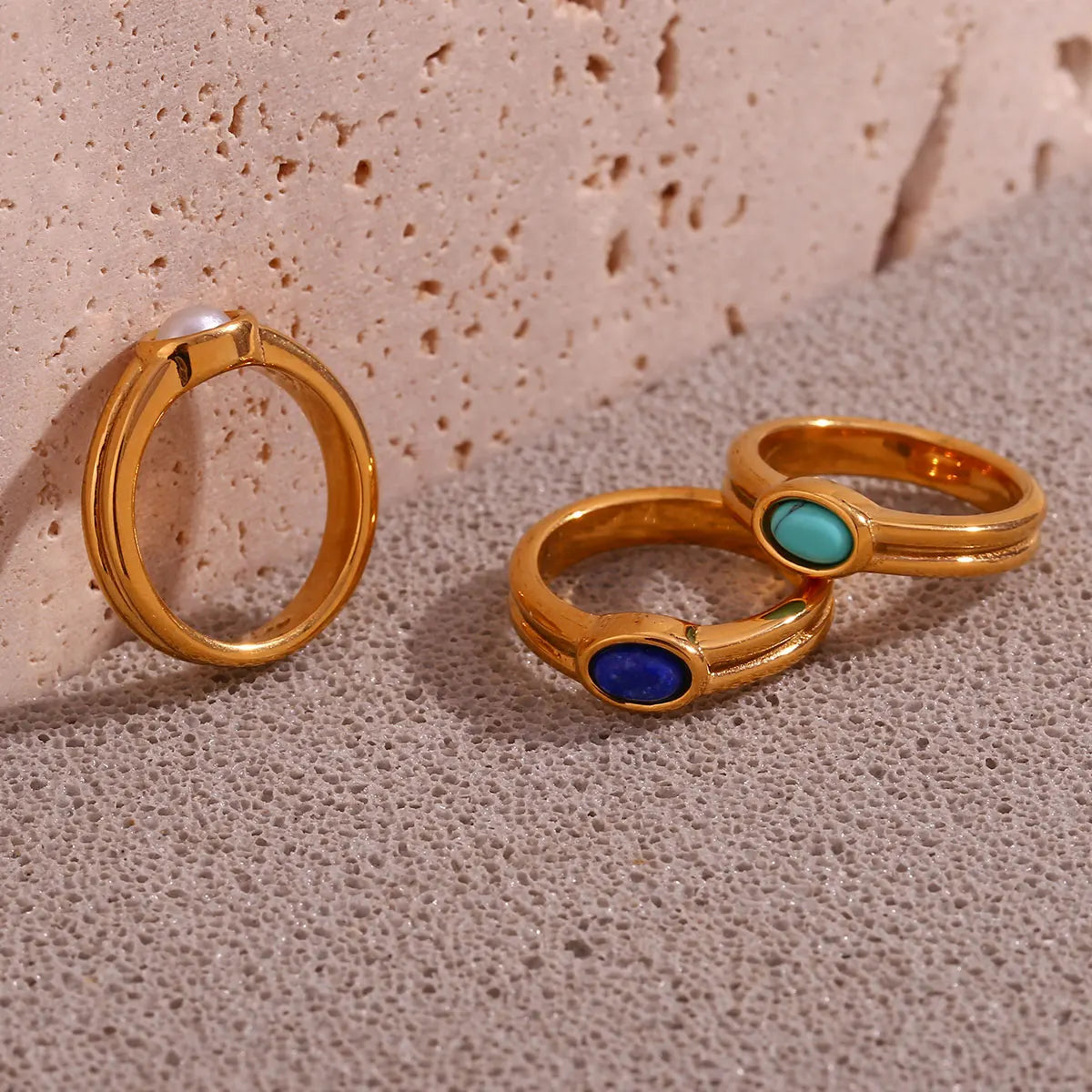 Oval Natural Stone Vintage Ring