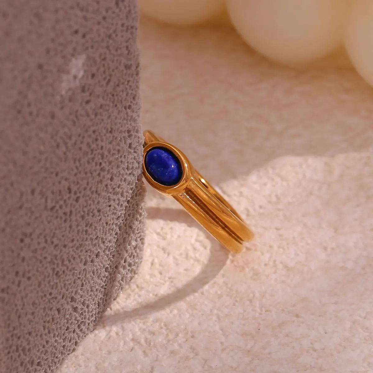 Oval Natural Stone Vintage Ring