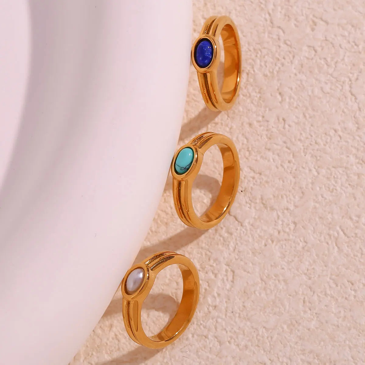 Oval Natural Stone Vintage Ring