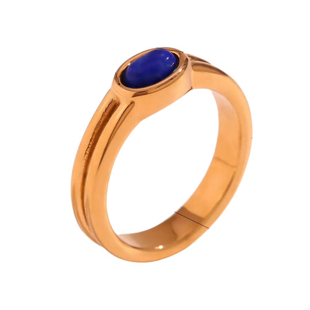 Oval Natural Stone Vintage Ring