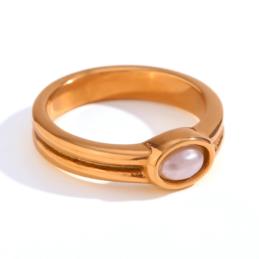 Oval Natural Stone Vintage Ring