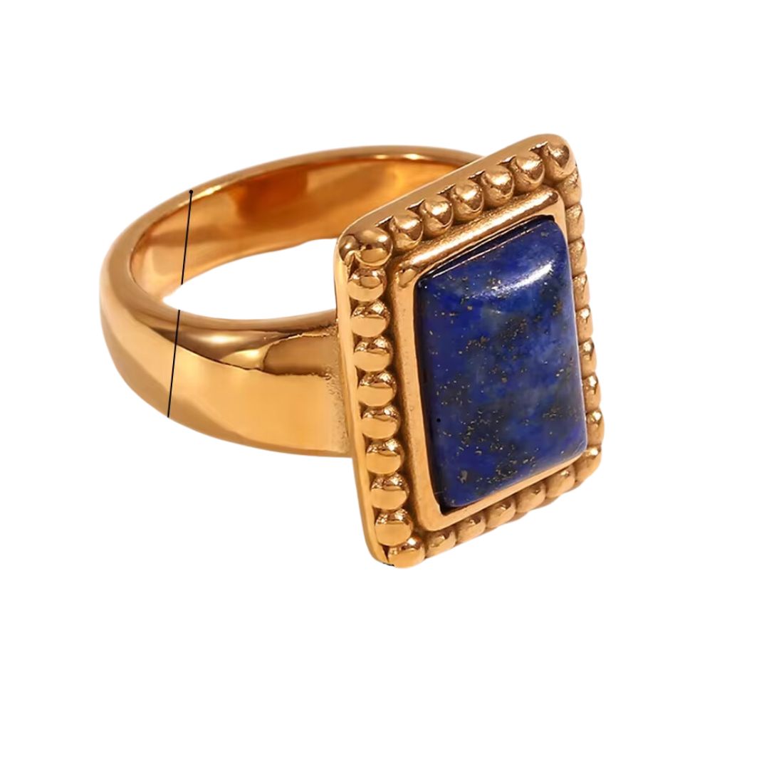 Rectangular Natural Stone Ring