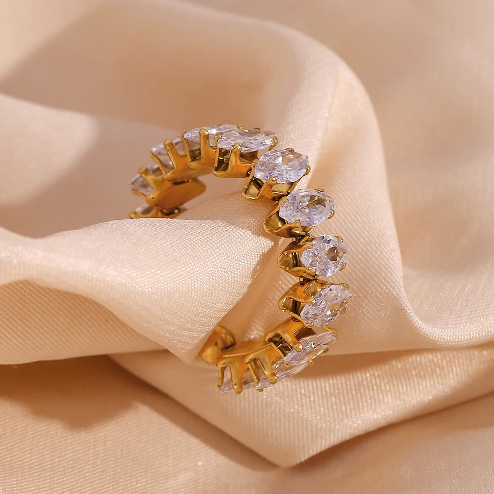 Crystal Sequence Adjustable Ring