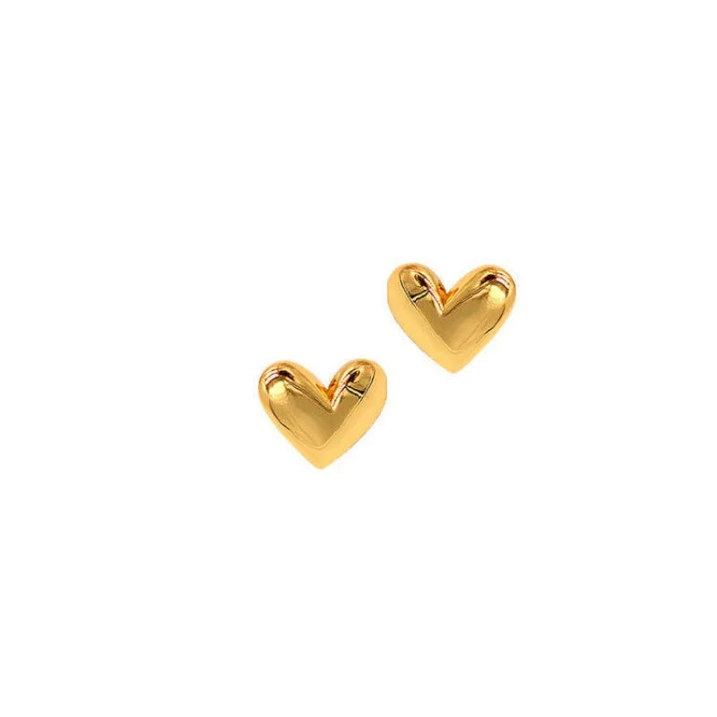 Sweet Gold Heart Earrings