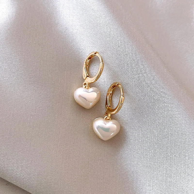 Pearl Heart Bella Pendant Earrings