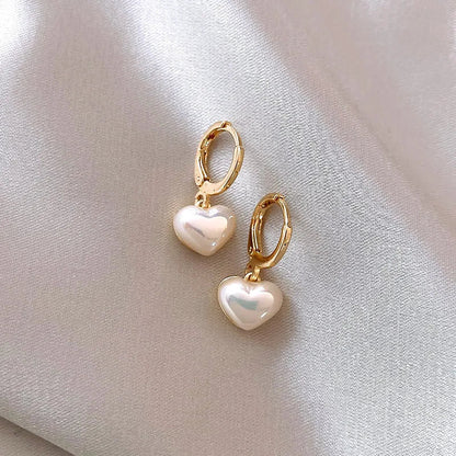 Pearl Heart Bella Pendant Earrings