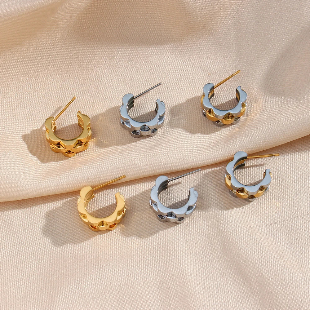 Watchband Hoop Earrings