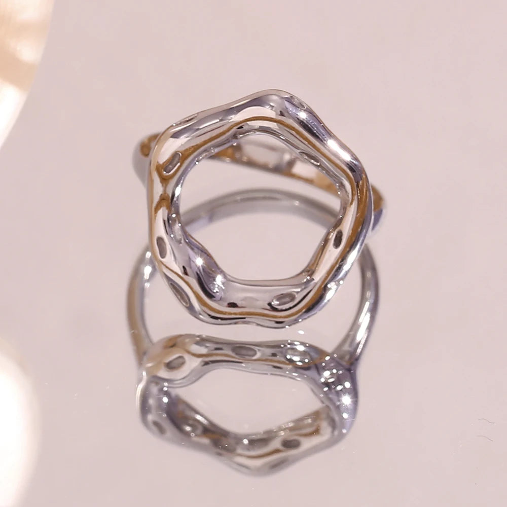 Irregular Hollow Circle Ring