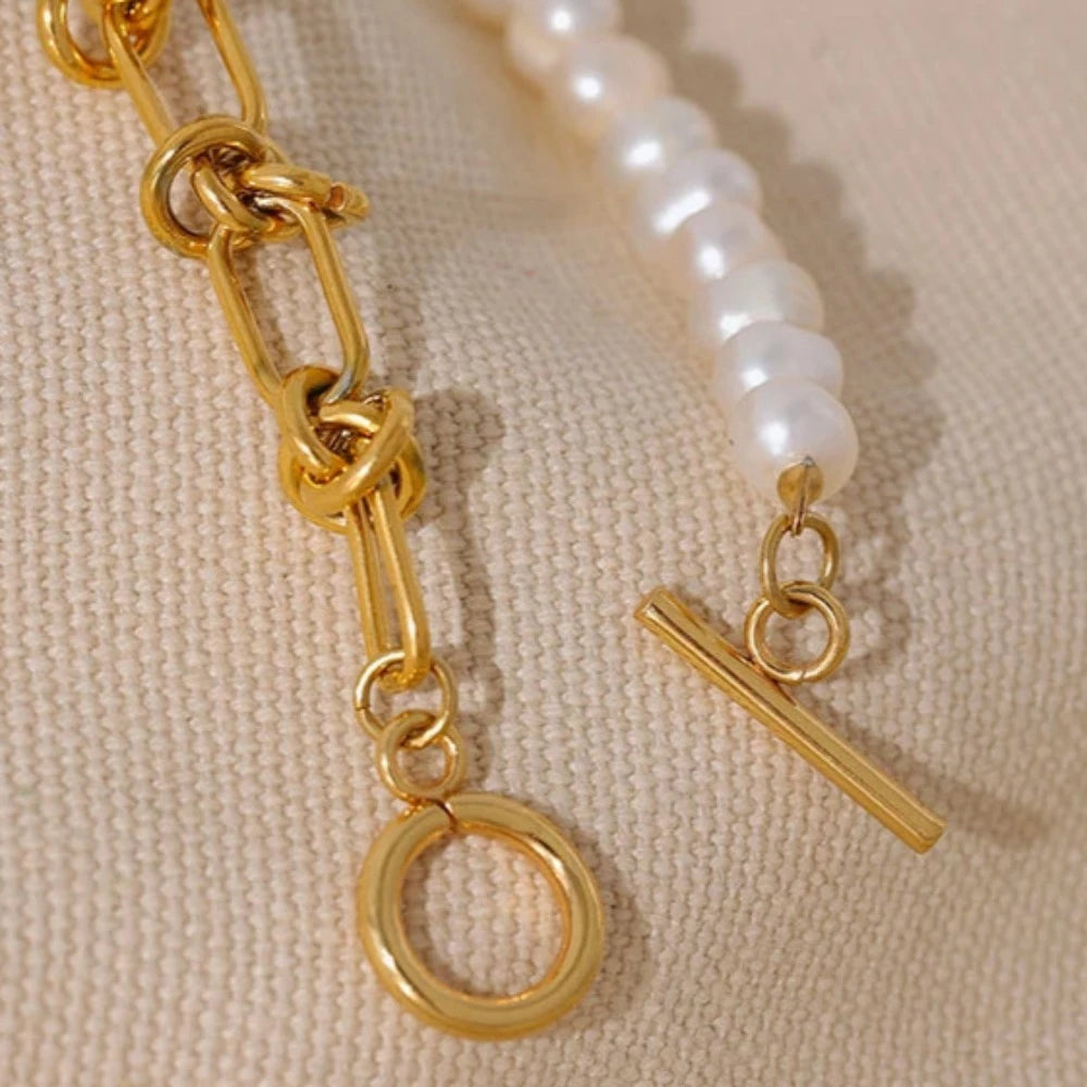 Natural Pearls Chain Necklace