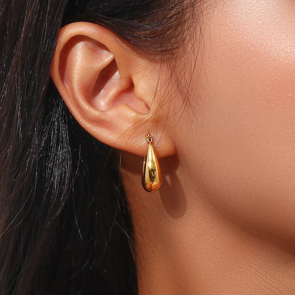 Hollow U Shape Hoop Earrings