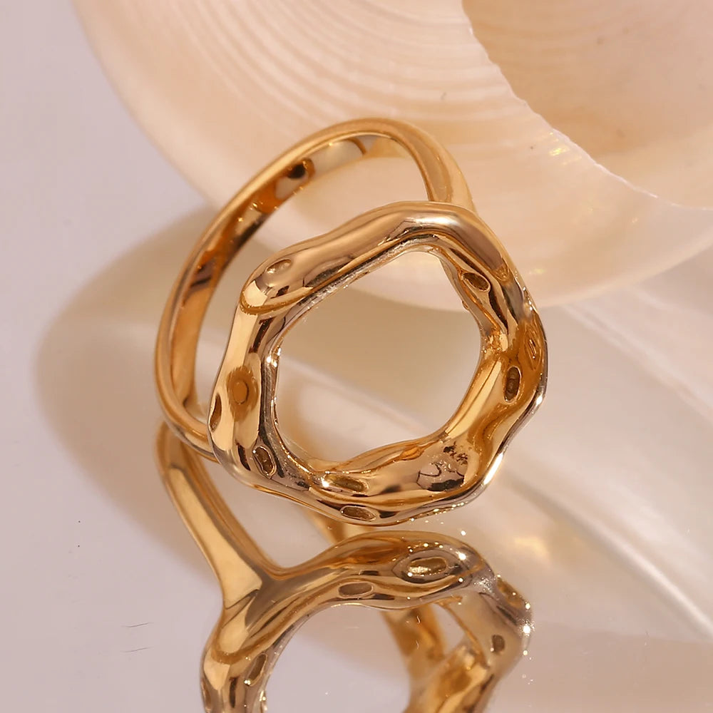 Irregular Hollow Circle Ring