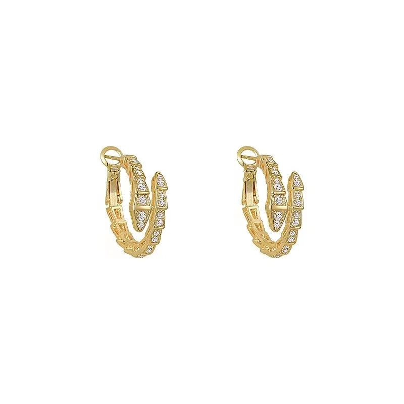 Snake Shaped Drop Earrings