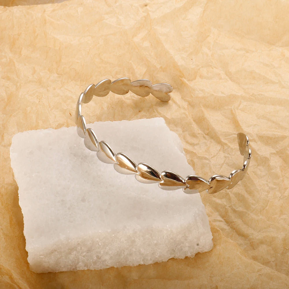 Hearts Bangle Bracelet