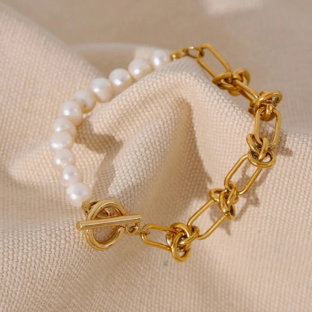 Natural Pearls Chain Bracelet