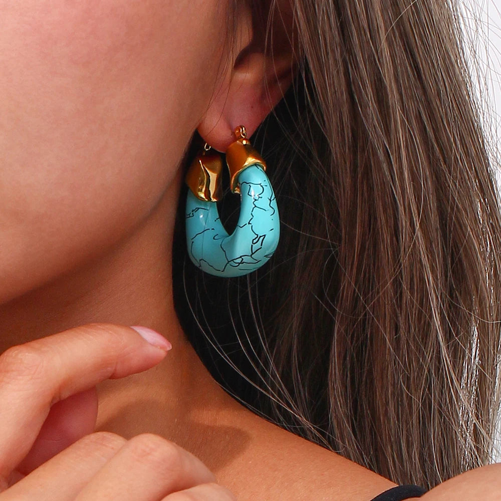 Summer Chunky Hoop Earrings