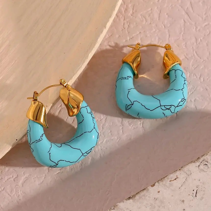 Summer Chunky Hoop Earrings