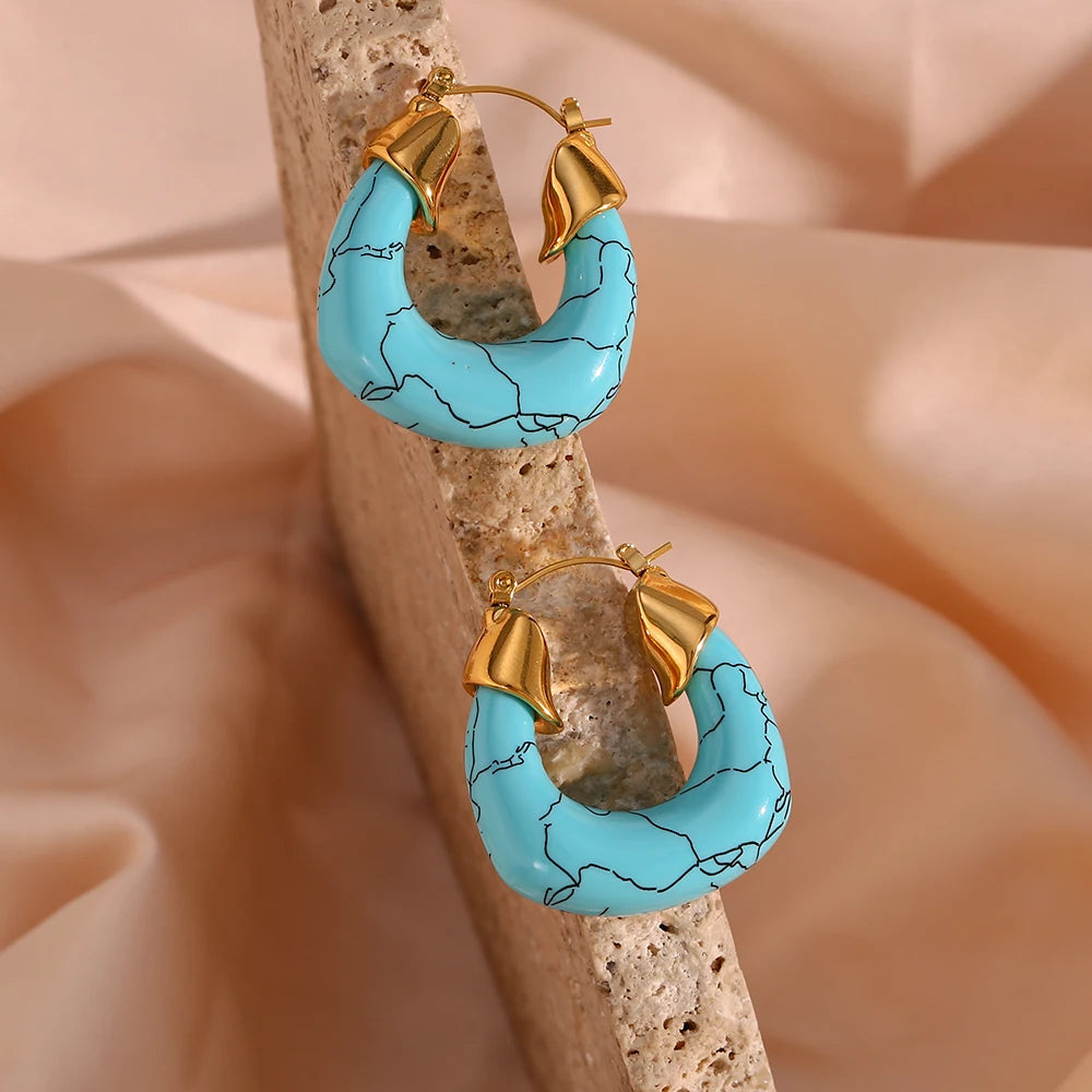 Summer Chunky Hoop Earrings