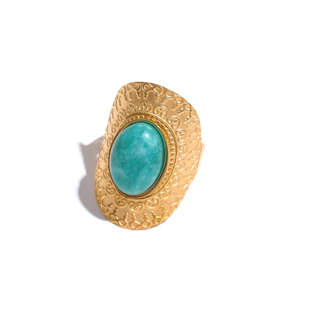 Natural Stone Vintage Ring