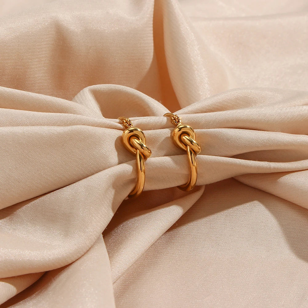 Knot Hoop Earrings