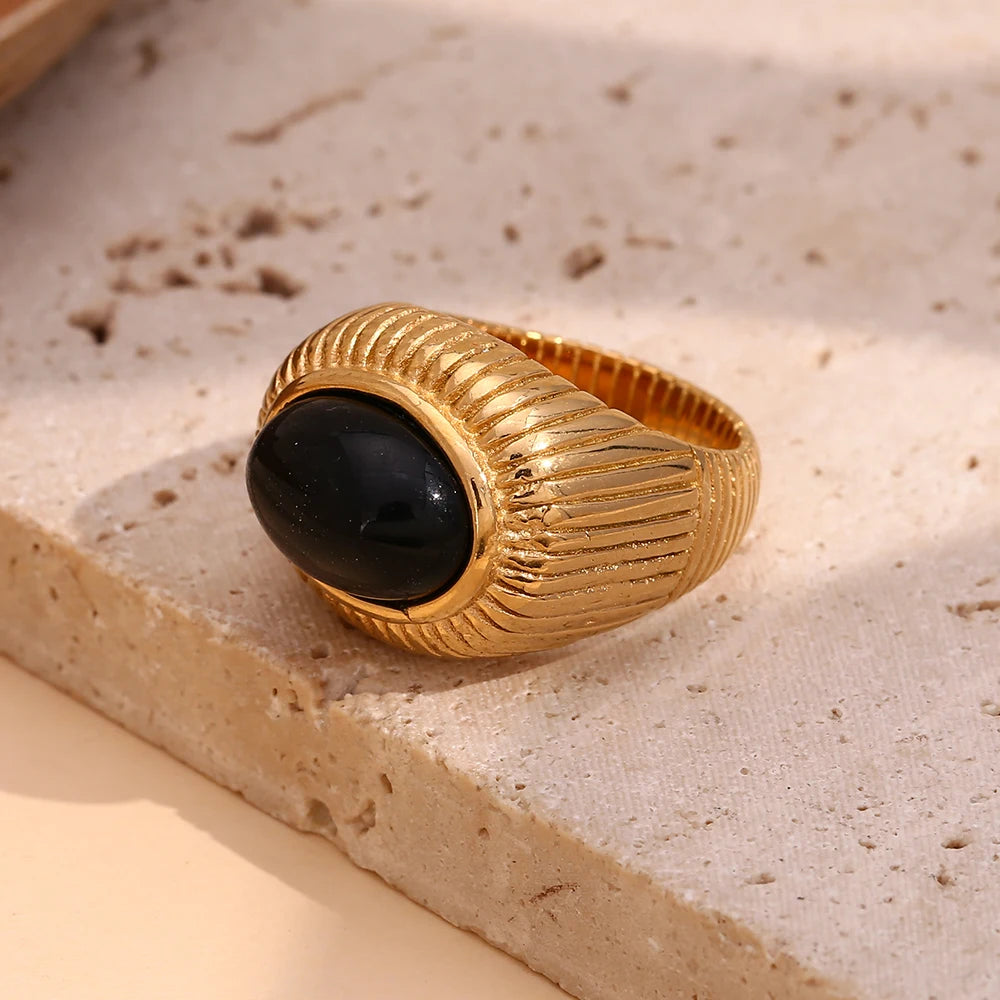 Oval Stone Ring