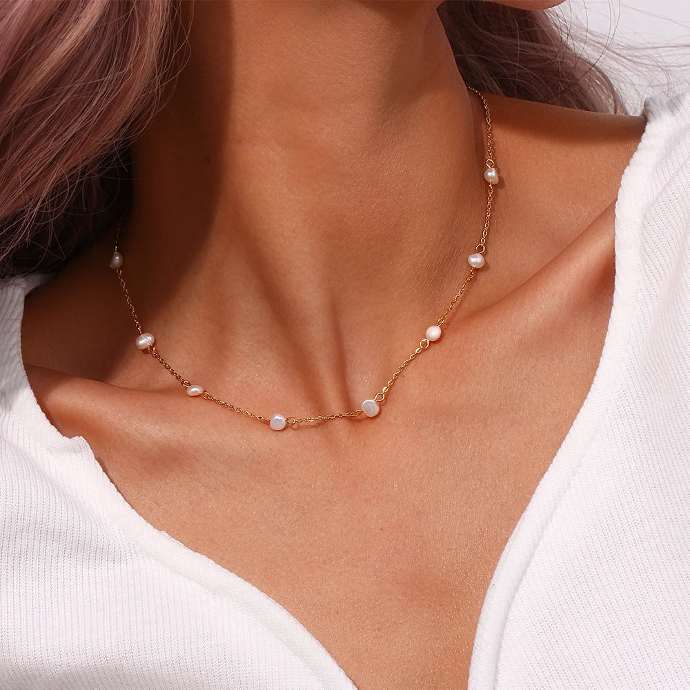 Freshwater Pearl Chain Necklace