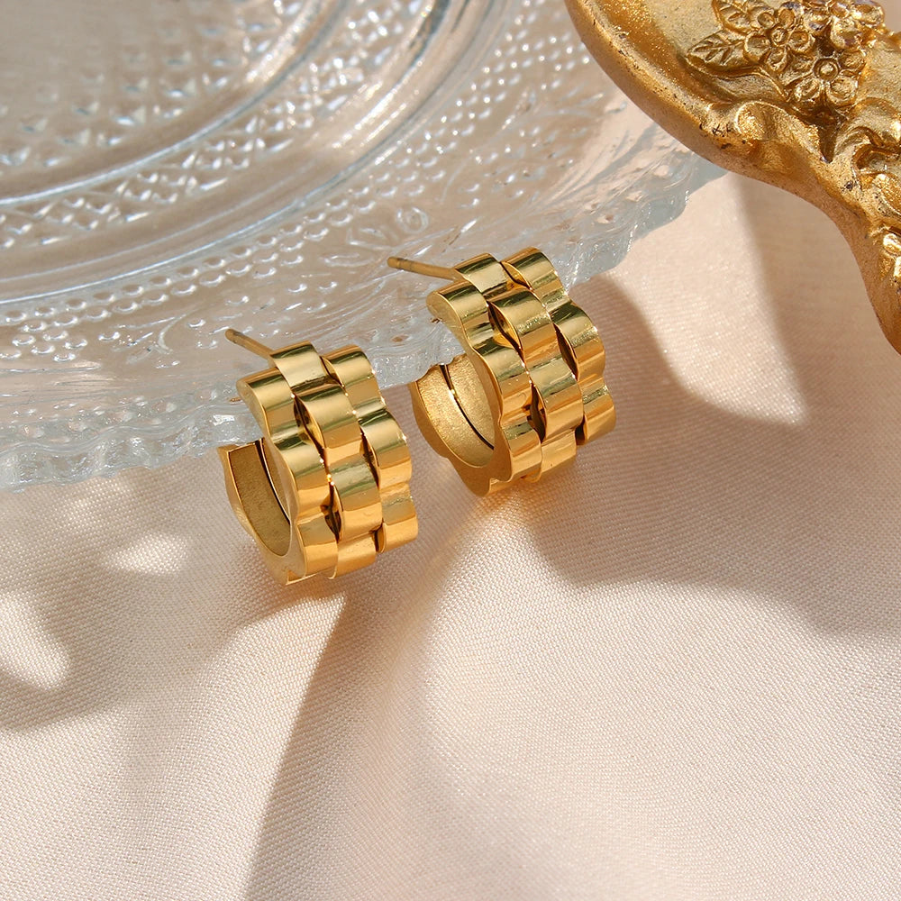 Watchband Hoop Earrings