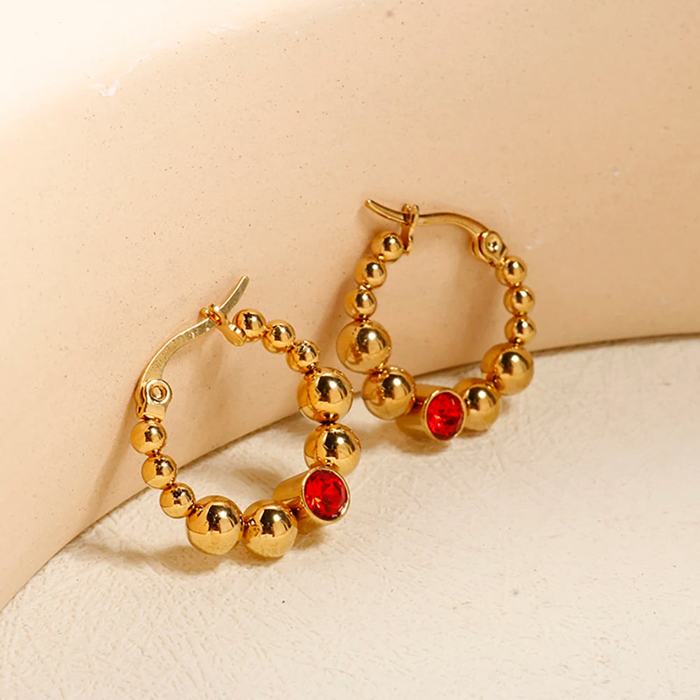 Multi Bead Stud Earrings