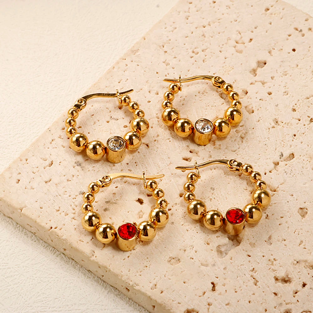 Multi Bead Stud Earrings