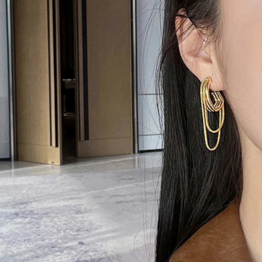 Tassel Geometric Earrings