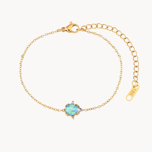 Waterdrop Blue Opal Stone Earrings - Zafinne Jewelry