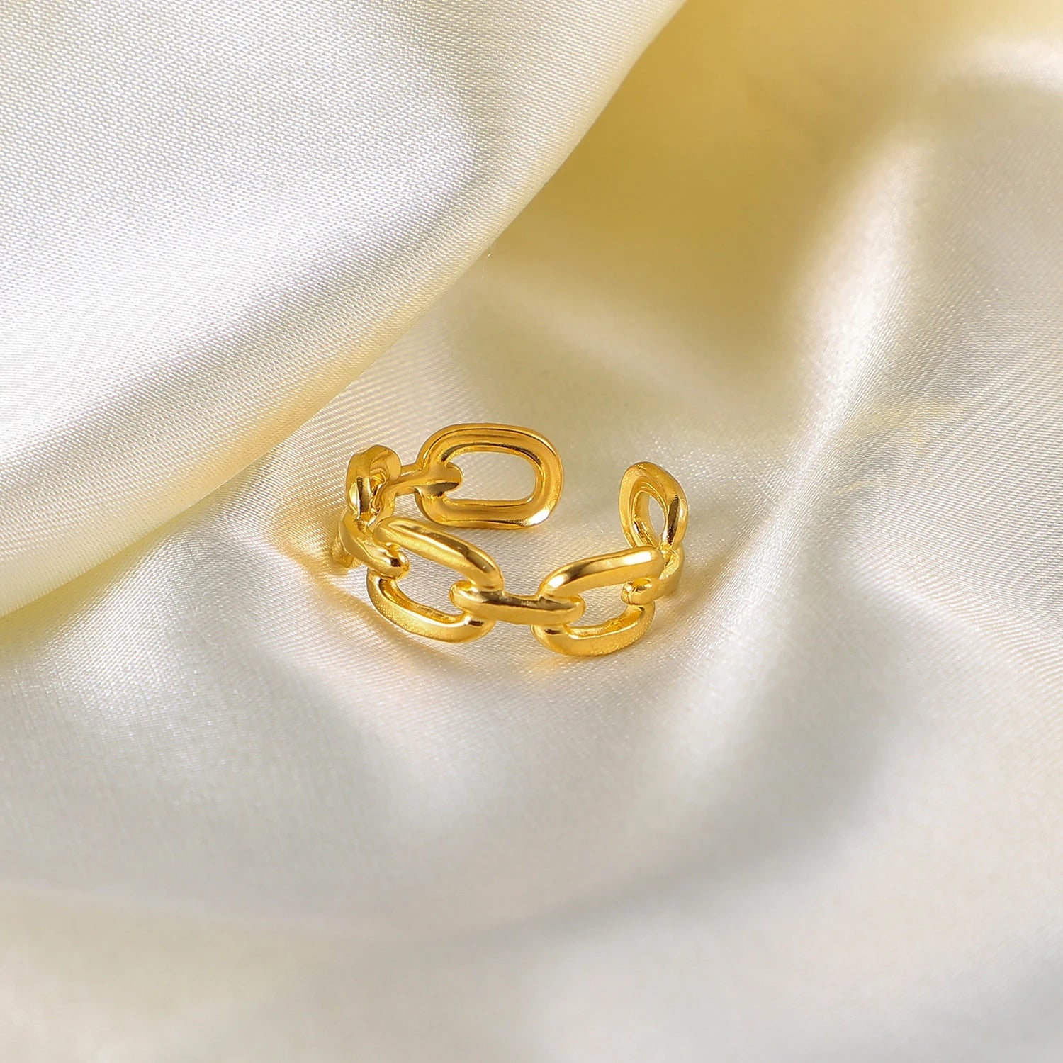 Adjustable Link Chain Ring - Zafinne Jewelry