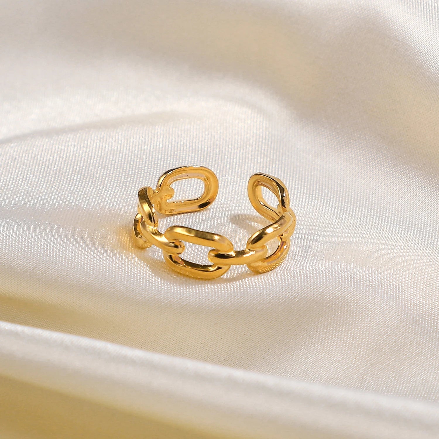 Adjustable Link Chain Ring - Zafinne Jewelry