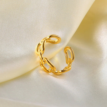 Adjustable Link Chain Ring - Zafinne Jewelry