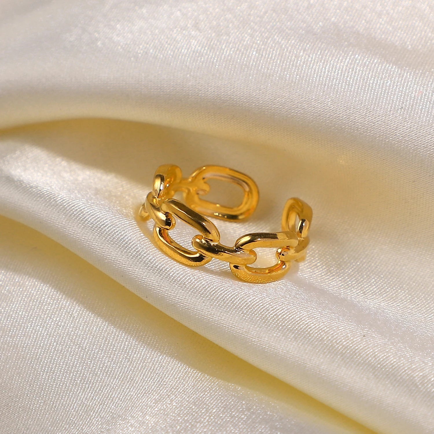 Adjustable Link Chain Ring - Zafinne Jewelry