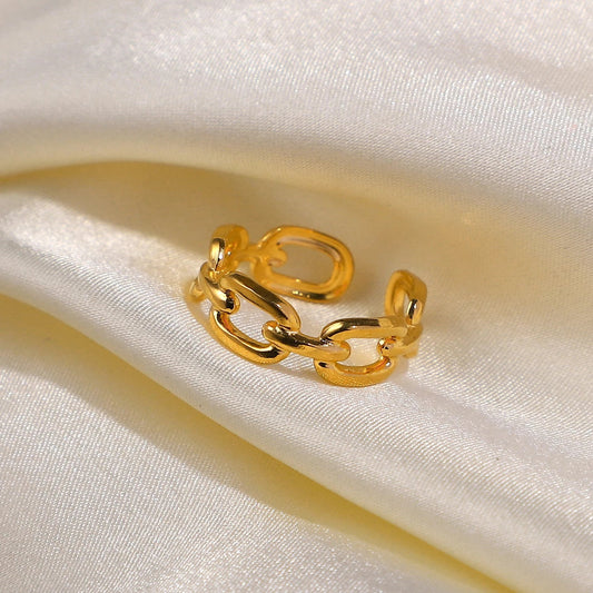 Adjustable Link Chain Ring - Zafinne Jewelry
