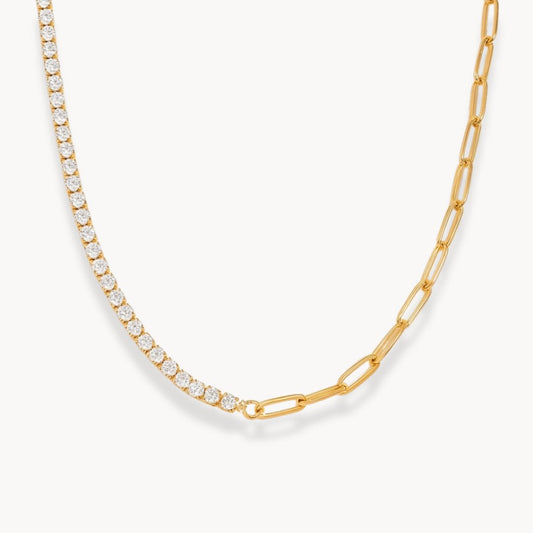 Alira Zircon Tennis Chain Necklace - Zafinne Jewelry