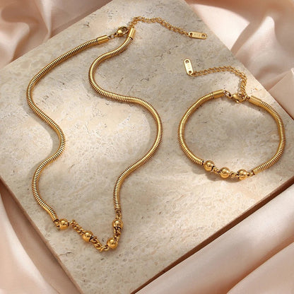 Beads Snake Chain Bracelet - Zafinne Jewelry